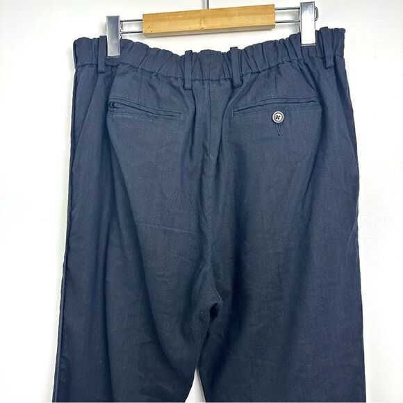 Vince Navy Linen Blend Ankle Pant Sz 30 - Picture 6 of 16